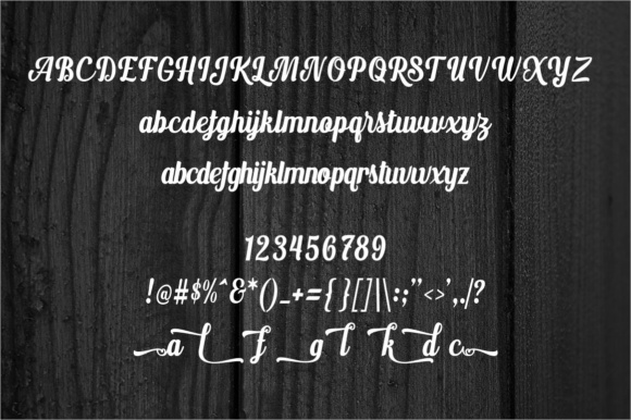 Querthy Script Font font preview - 5