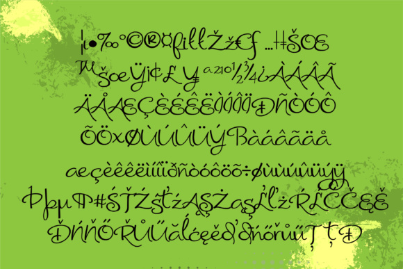 Radioactive Font PNG with transparent background - Preview 2