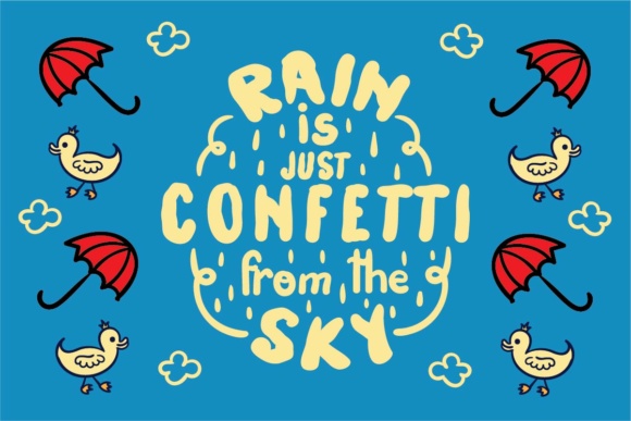 Rainy Parade Font PNG with transparent background - Preview 1