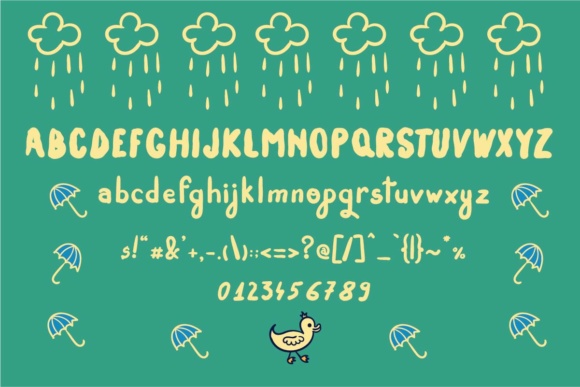 Rainy Parade Font PNG with transparent background - Preview 2