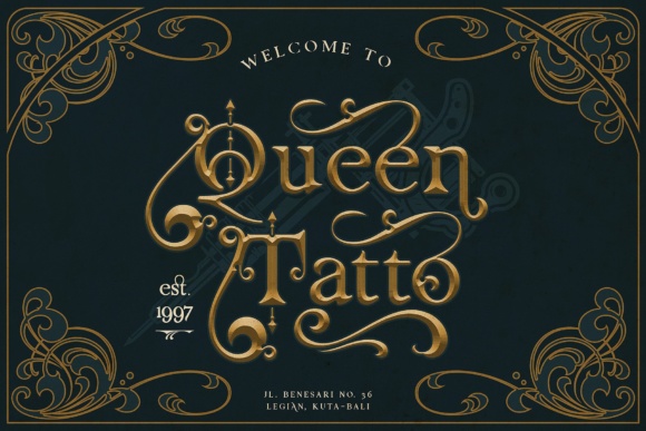 Renaissance Garden Font PNG with transparent background - Preview 3