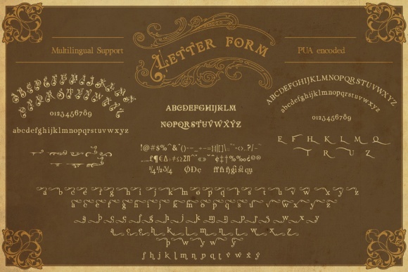Renaissance Garden Font PNG with transparent background - Preview 4