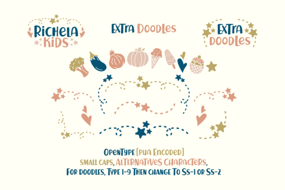 Richela Kids Font PNG with transparent background - Preview 2
