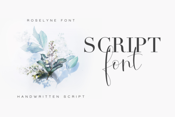 Roselyne Script Font PNG with transparent background - Preview 2