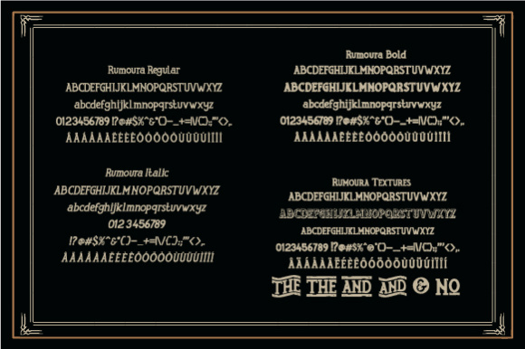 Rumoura Font PNG with transparent background - Preview 1