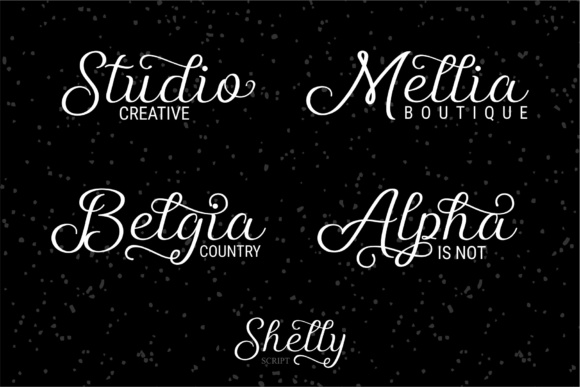 Shelly Script Font PNG with transparent background - Preview 1