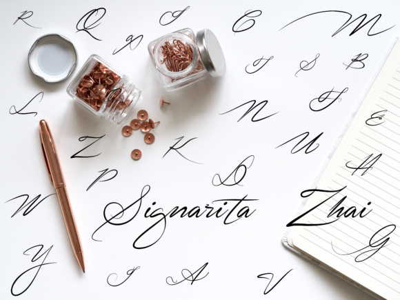 Signarita Zhai Font PNG with transparent background - Preview 3