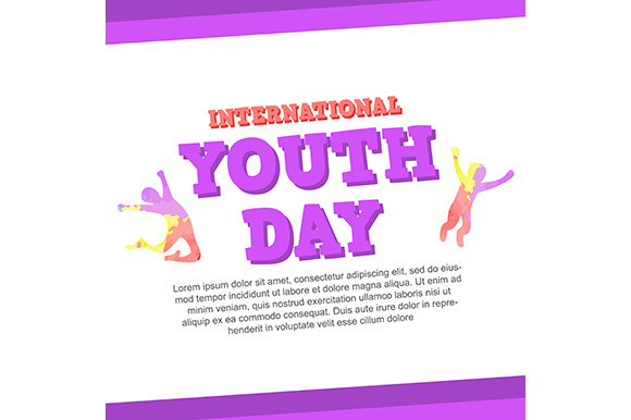 Template Card of International Youth Day 12 August Graphic Websites By indostudio