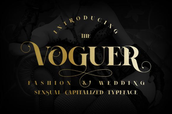 Voguer fashion serif font preview