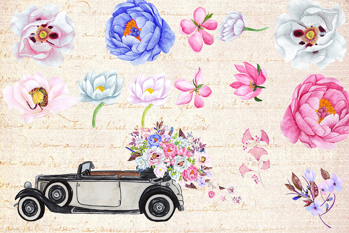 Watercolor Wedding Clipart - photo 2