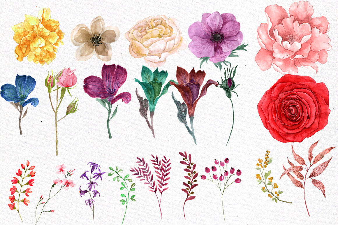 Watercolor Wedding Clipart - photo 2