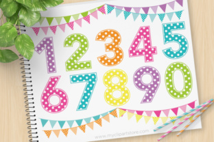Alpha Polkadots Numbers Rainbow Graphic by MyClipArtStore · Creative ...