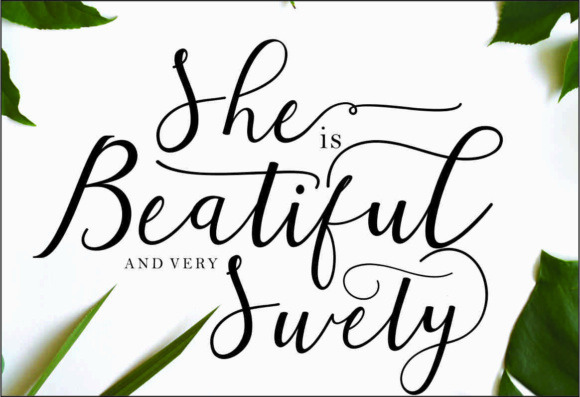 Angela Script Font - Preview 5