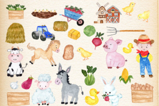 Set with 30 Baby Farm Animals Graphic by vivastarkids · Creative Fabrica