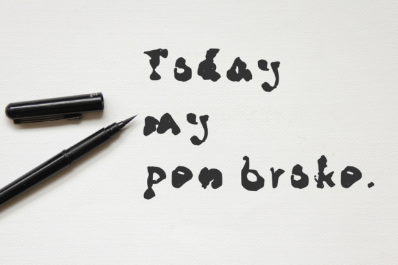 Busted Pen Font - Preview 1