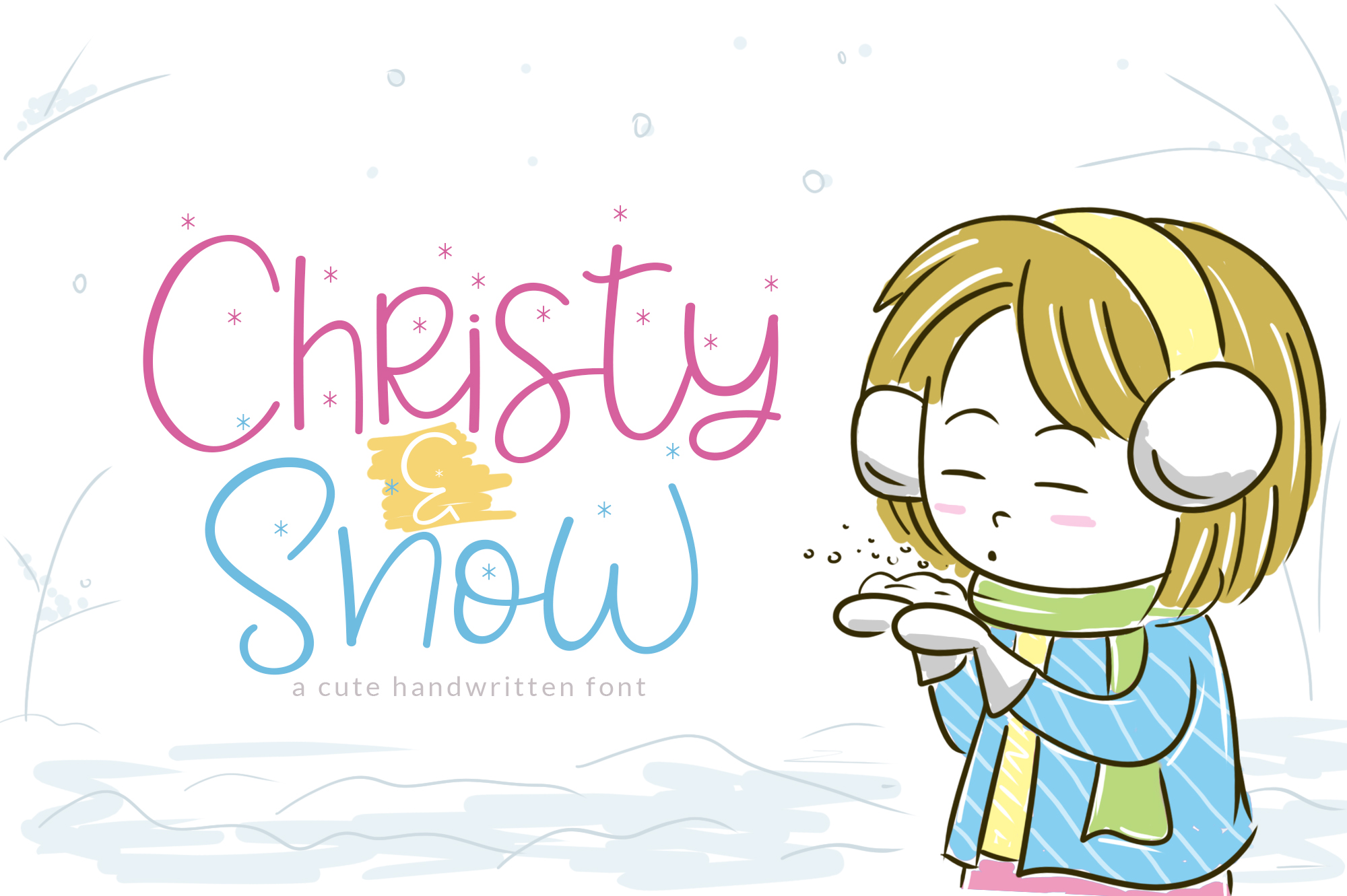 Christy & Snow preview: handwritten display and script