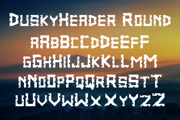Dusker SquareCut Font - Preview 1