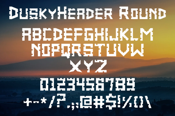 Dusker SquareCut Font - Preview 2