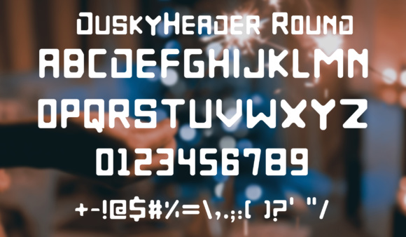 DuskyHeader Round Font - Preview 1