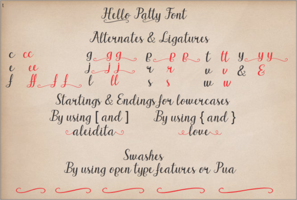 Hello Patty Font PNG with transparent background - Preview 5