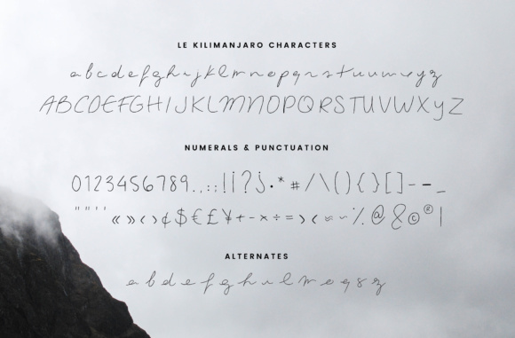 Le Kilimanjaro Font PNG with transparent background - Preview 1