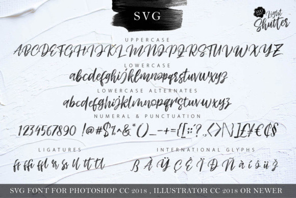 Light Shutter Font PNG with transparent background - Preview 1