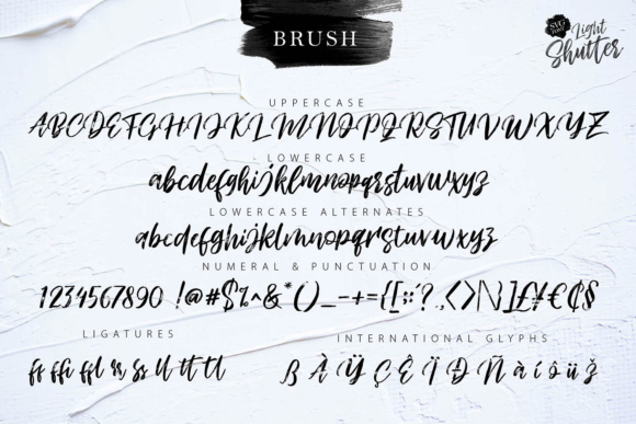 Light Shutter Font PNG with transparent background - Preview 2