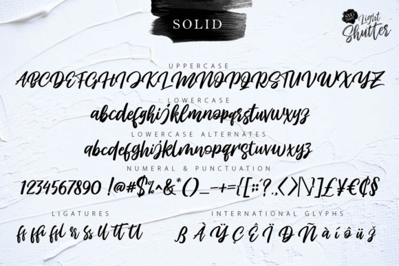 Light Shutter Font PNG with transparent background - Preview 3