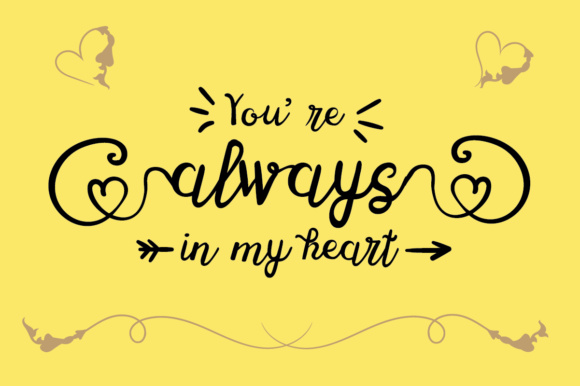 Lovely Lines Font PNG with transparent background - Preview 1