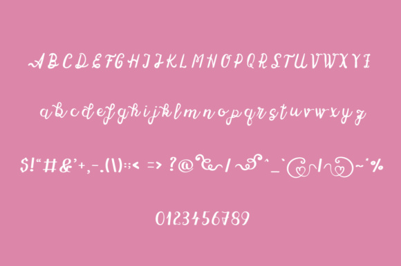Lovely Lines Font PNG with transparent background - Preview 2