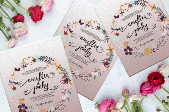 Muttung Script Font PNG with transparent background - Preview 2