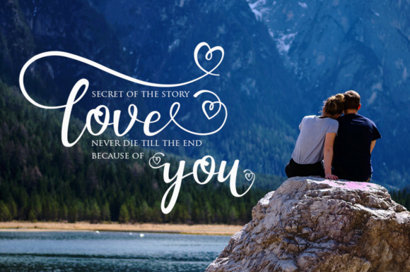 Muttung Script Font PNG with transparent background - Preview 3