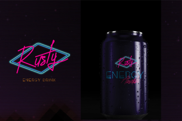 Neon Absolute Duo Font PNG with transparent background - Preview 3
