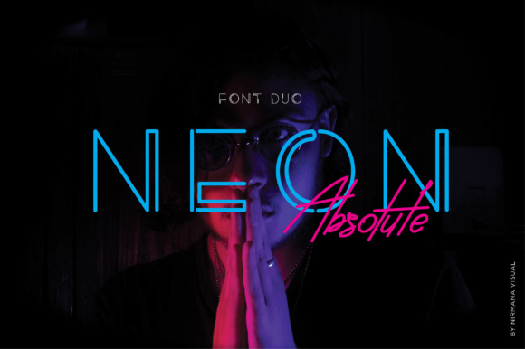 Neon Absolute Duo Font by Sigit Dwipa script and sans