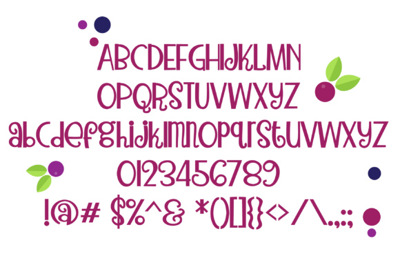 PN Juneberry Font PNG with transparent background - Preview 1