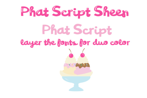 PN Phat Script Sheen Duo Font PNG with transparent background - Preview 5