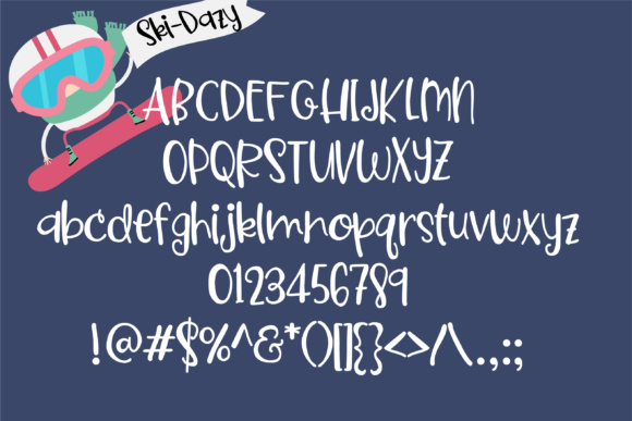 PN Ski-Doozy and Ski-Dazy Font Duo Font PNG with transparent background - Preview 4