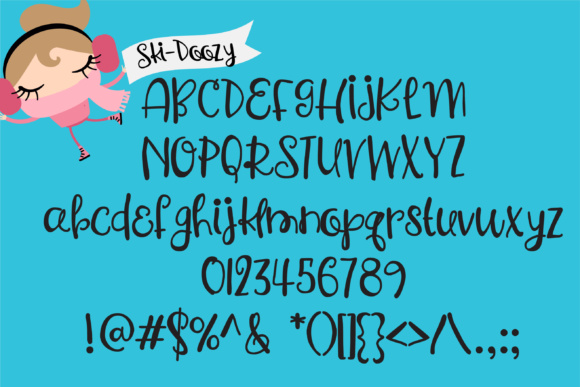 PN Ski-Doozy and Ski-Dazy Font Duo Font PNG with transparent background - Preview 5