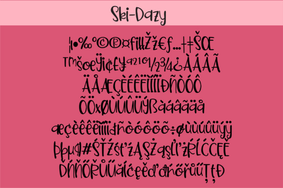 PN Ski-Doozy and Ski-Dazy Font Duo Font PNG with transparent background - Preview 6