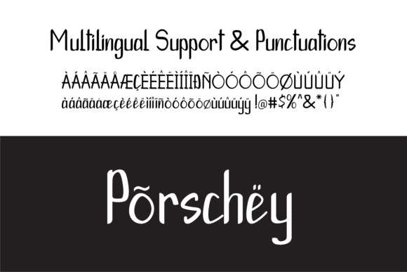 Porschey Font PNG with transparent background - Preview 1