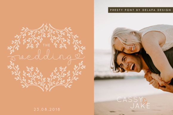 Presty Font PNG with transparent background - Preview 3