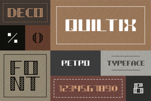 Quiltix Font PNG with transparent background - Preview 6