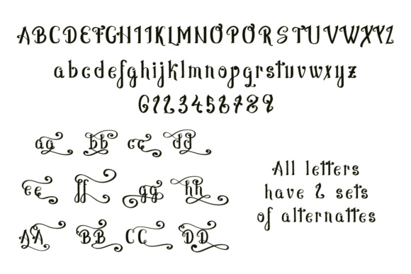 Rad Vintage Font PNG with transparent background - Preview 4