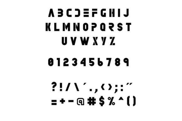 Rave Font PNG with transparent background - Preview 3
