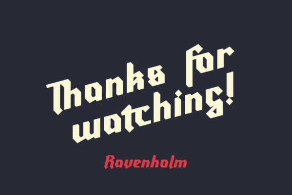 Ravenholm Slant Font PNG with transparent background - Preview 4