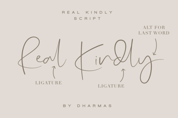 Real Kindly Font PNG with transparent background - Preview 1