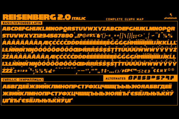 Reisenberg 2.0 Font PNG with transparent background - Preview 2