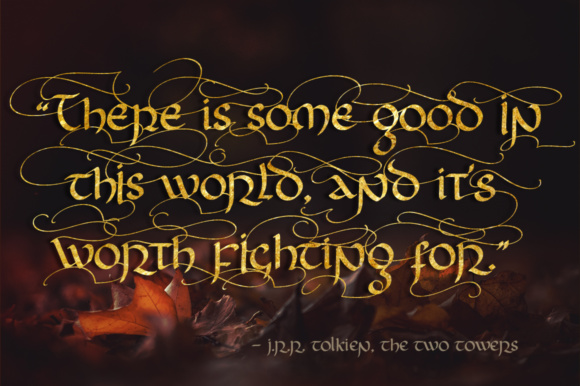 Rivendell Font PNG with transparent background - Preview 1