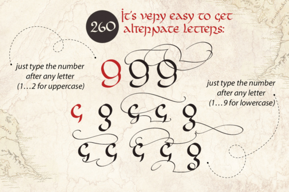 Rivendell Font PNG with transparent background - Preview 2