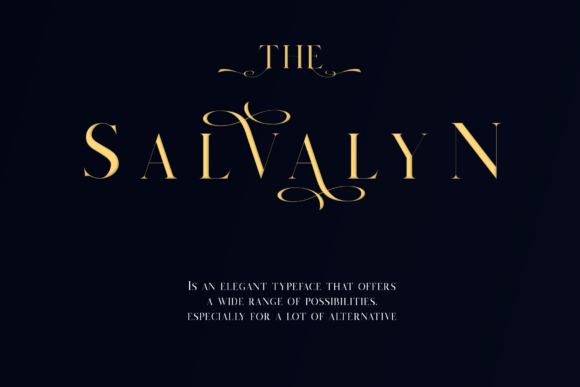 Salvalyn Font PNG with transparent background - Preview 4